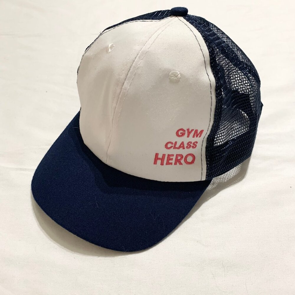 Jam brand Gym Class Hero Truck Back Mesh Hat Cap Curved Bill Snapback White Blue